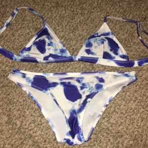 Tie-dye bathing suit
